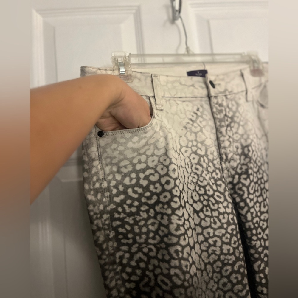 Nydj Womens Slim Skinny Jeans Leopard Print Ombre Stretch Pockets Denim size 12 - Picture 3 of 13